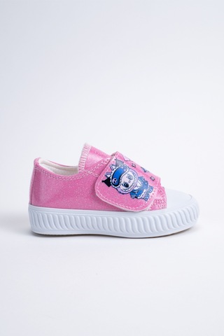 Scarpe Magiche Pembe Simli Kız Çocuk Cırtlı Sneaker Pembe