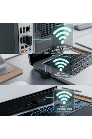Versatile Usb Wifi Adaptör 150 Mbps Mini Alıcı Realtek 8188ftv Hotspot Win10/11