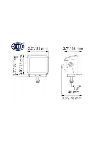 HELLA 10V-30V OFF-ROAD LAMBA 40W 5700K 3000 LÜMEN (GENİŞ AÇI) (4