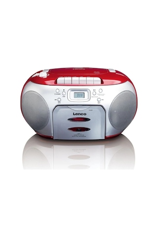 Lenco Taşınabilir Radyo / Cd / Kaset Çalar +Aux Kırmızı