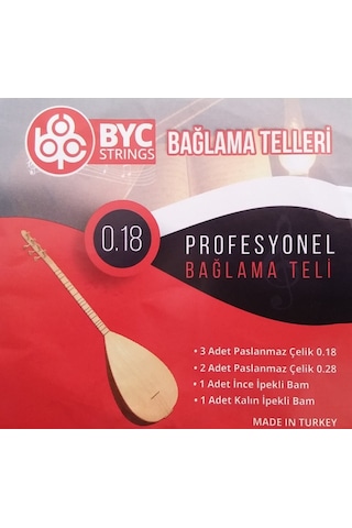 7Nota Byc18 Kısa Sap Bağlama Teli Takım Profesyonel 0.18 Kısa Sap