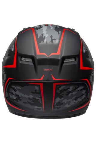 Bell Qualıfıer Tealth Camo Matte Black-red Motorcu Kaskı Gri - Kırmızı - Mat Siyah