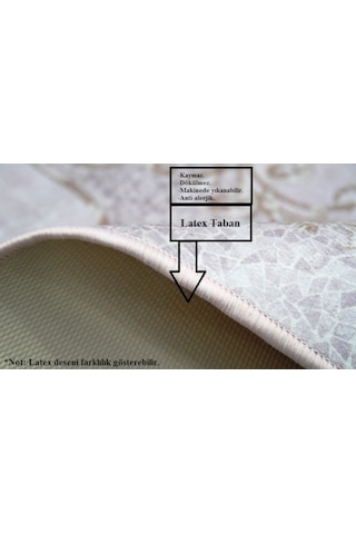 Brillant Latex Yuvarlak Kaymaz Taban Halı-Best Hld11307.801-(150Q