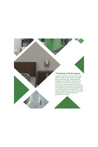 Xiyyadms Beyaz Led Akıllı Hisli Negatif İyon Hava Temizleyici Gece Lambası Avrupa Standartı Çok Renkli