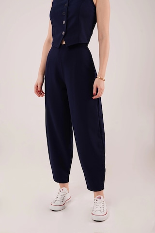 Defymoda Havuç Kesim Lacivert Pantolon Lacivert