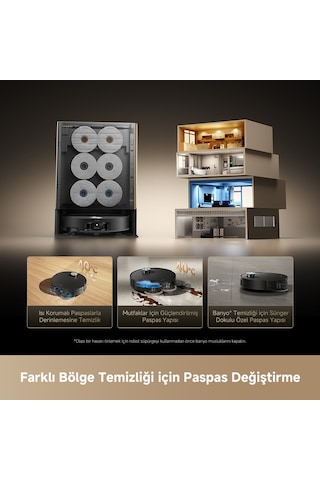 Dreame Matrix 10 Ultra 30.000Pa Emiş Gücü Robot Süpürge Siyah