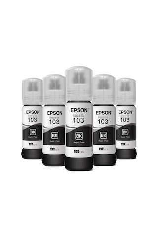 Epson 103 EcoTank L3266 Beşli Siyah Mürekkep Kartuş Seti