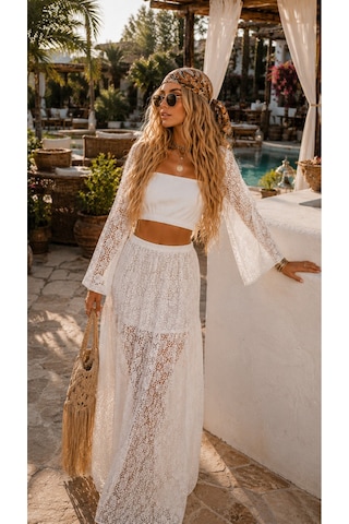 Na Addesıgn Bohem Lace Couture Plaj Takımı Dantel Detaylı Zamansız Şıklık Siyah Ve Beyaz Renk Seçeneği