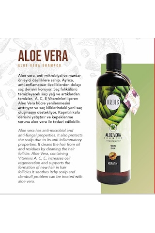 Orbis Aloe Vera Özlü Keratin Katkılı Ve Nemlendirici Etkili Şampuan Kuru - Yıpranmış