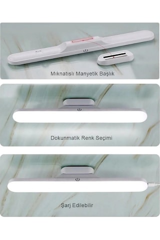 Ct-5249 Şarjlı Led Işık Usb Şarjlı Kablosuz Mıknatıslı Beyaz