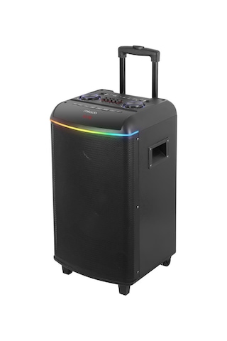 Mikado Md-90bt Bykalite Boomer 80w 2 Adet Uhf Mikrofonlu Usb+tf+aux+ Bluetooth Destekli Siyah Profesyonel Ses Sistemi