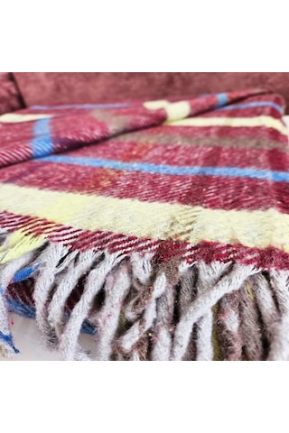 Çift Kişilik Pamuklu Battaniye 180x200 Cm 5033 Çok Renkli