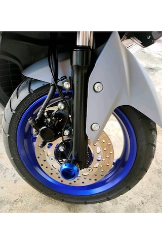 Motosiklet Ön Teker Koruma Takozu Mavi Çok Renkli