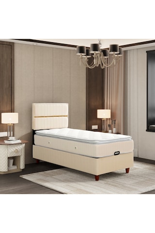Tek Kişilik Stil Elite Pedli Yatak Baza Başlık Seti 3 Ü Bir Arada Konuma Özel Teslimat 90 x 190 CM
