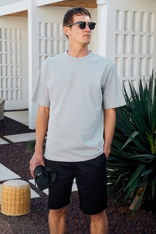 Grımelange CATWALK Erkek %100 Pamuk Regular Fit Gri T-Shirt