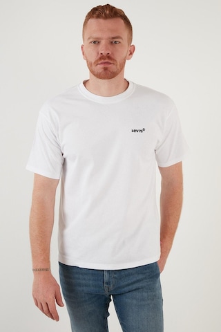 Levi's Relaxed Fit Bisiklet Yaka % 100 Pamuk T Shirt Erkek T Shirt A0637-5418 Beyaz