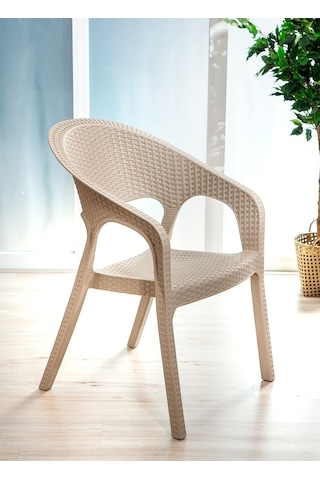 2 Adet Garden Cappucino Sandalye Bej
