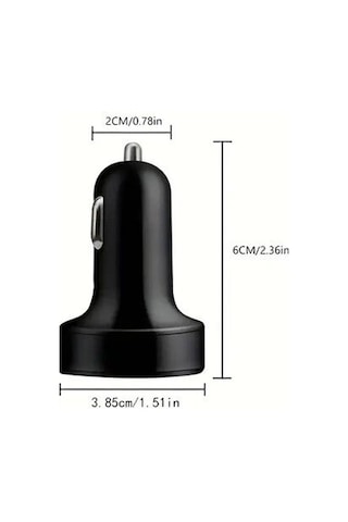 6 Portlu Hızlı Araç Şarj 4 Usb + 2 Type-c Çıkışlı Dijital Göstergeli Oto Şarjı