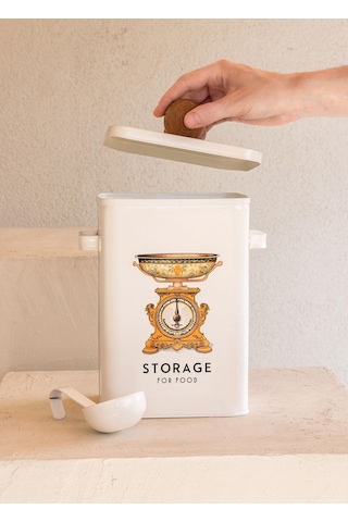 The Mia Storage Mutfak Saklama Kabı 13x20x28 Cm Beyaz