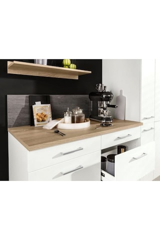 Ares Mutfak 6 Çekmeceli Alt Modül 120 Cm Beyaz Tezgah Dahil