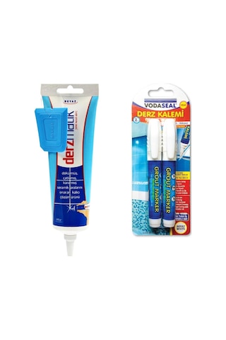 Derzmatik Derz Dolgu 380 gr Beyaz + Derz Kalemi 2 li Set