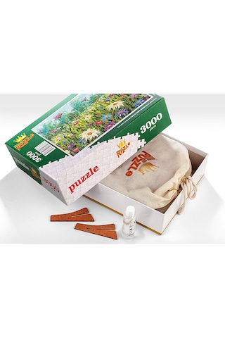 King Of Puzzle Yabani Çiçekler Ahşap Puzzle 3000 Parça