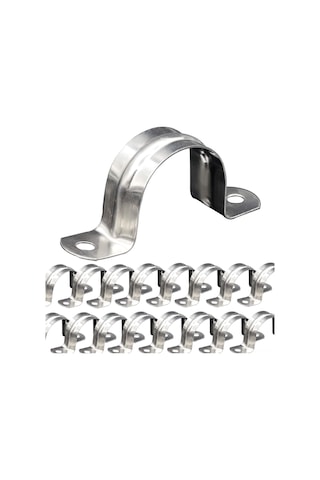 Ximistore9 30 Adet M40 1.5 İnç 304 Paslanmaz Çelik Ağır Duty İki Delikli U Tipi Boru Sabitleyici, Korozyona Dayanıklı Kanal Tutucu