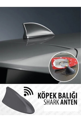 Volkswagen Taro Uyumlu Silikon Tabanlı Gri Renk Oto Balık Sırtı Anten