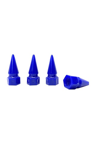 Trobus Oto Sibop Kapağı Sivri Plastik 4'lü Set 32 Mm Mavi