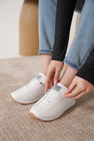 Daxtors D0112 Günlük Ortopedik Kadın Sneaker Spor Ayakkabı Beyaz