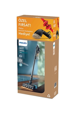Phillips XC7057/01 Kablosuz Dikey Süpürge + Phillips STH7060/80 Buharlı Düzleştirici