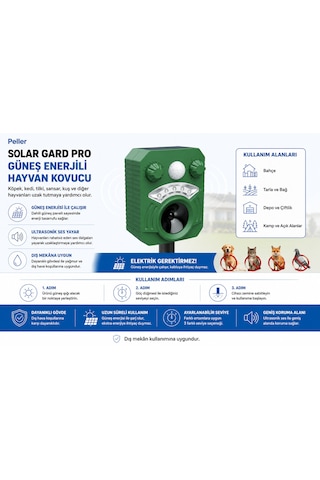 Peller Solar Gard Pro Güneş Enerjili Hayvan Kovucu