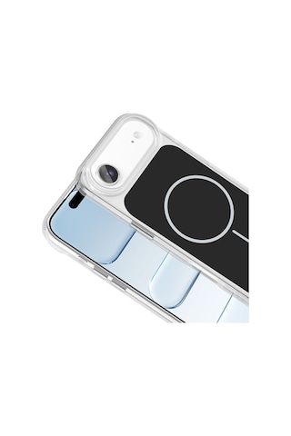 Nihcase Apple Uyumlu iPhone 17 Air Kılıf İkonik Metal Tuşlu Manyetik Şarj Kapak