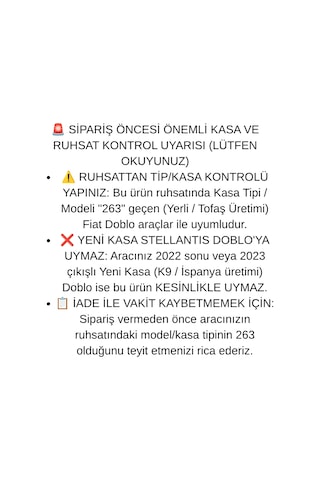Fiat Doblo 263 Makyajlı Kasa 2022 Uyumlu 14 Parça Dodik Seti Çamurluk Ve Yan Kapı Koruma Çizik Hasar Engelleyici Araç Koruyucu
