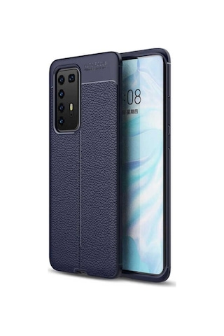 Huawei P40 Pro Kılıf Zore Niss Silikon Kapak Lacivert