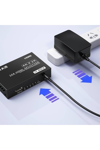 Lexroo Chb079 4k 30hz 1 Giriş 4 Çıkış Hdmı Splitter Çoklayıcı