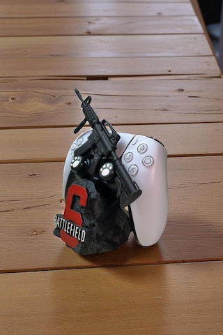 Battlefield Tasarımlı 3d Baskı Kontrolcü Tutucu Ps4 Ps5 Xbox Gamepad Standı Joystick Standı 1 Adet