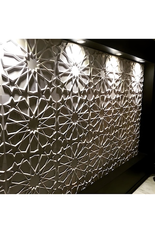 3 Boyutlu Boyanabilir Pvc Duvar Paneli Selçuklu 50-50 Cm 4 Adet-1 Metrekare