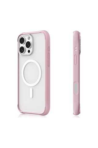 Apple Uyumlu iPhone 16 Pro Max Kılıf Magsafe Airbagli Youngkit Dynamic 2 Serisi Kapak Pembe
