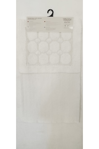 Pamuk Tufting 2'li Klozet Takım,banyo Seti,paspas Seti, Petek K