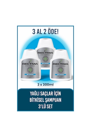Rectiwa Kepek Şampuanı 3 x 300 ML