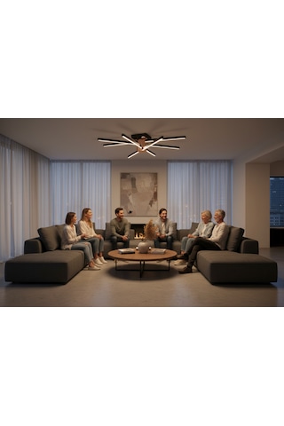 Nova 8 Silver Led Tavan Avize Kumandalı Dim Edilebilir Aşağı Işık Diğer