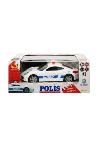 Suncon 1:20 Uzaktan Kumandalı Suncon Usb Şarjlı Polis Arabası 20 Cm. - Beyaz Çizgisiz