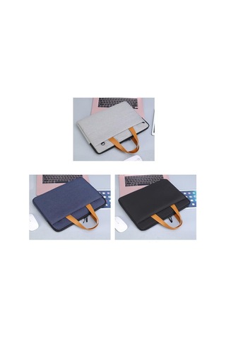 Siyah Şık Laptop Çantası, Minimalist Laptop Çantası, İç Astar, iPad Uyumlu Tablet Laptop Çantası, Çok Fonksiyonlu Çanta