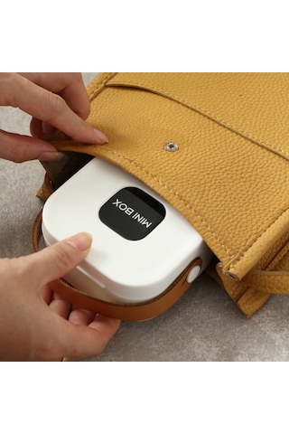 Premium Mini Takı Kutusu Aynalı Seyahat Boy Bölmeli Mücevher Organizer - Beyaz 1 Sıra Beyaz