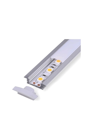 Mutfak Dolabı Ve Tezgah Altı Sıva Altı Alçıpan Gömme Tek Sıra Led Şerit Profil Aydınlatma Günışığı