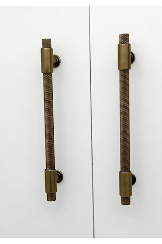 Handles Kulp Mobilya Dolap Mutfak Çekmece Kulpu 158 Mat Antik Sarı 128 Mm 12,8 Cm 5 Adet