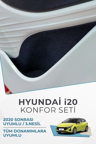 Hyundai İ20 3.nesil 2020 Sonrası Uyumlu Konfor Seti Ceplere Özel Yapışkanlı Premium Kaplama 3.nesil / 2020 Sonrası