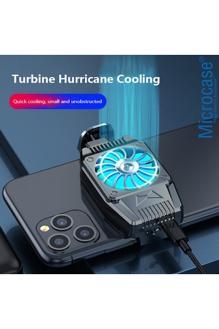 Microcase 4.7 - 6.5 inç Telefonlar için Ledli Soğutucu Fan AL2657