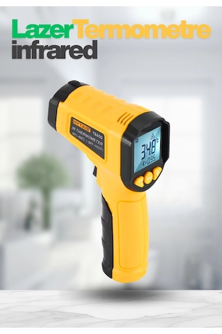 Lazer Odaklı Kızılötesi -50/+600 C Endüstriyel Katı-sıvı Sıcaklık Ölçme Termometresi